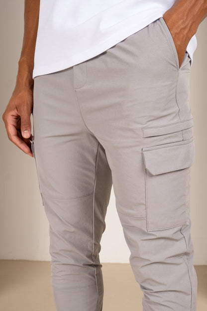 Premium Detail Cargo Pants V2 - Grey
