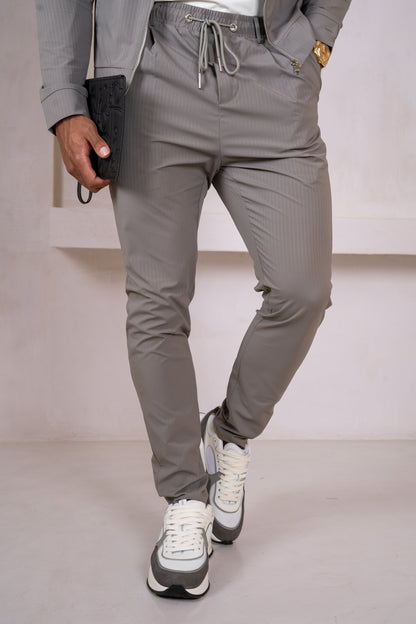 Pinstripe Pants - Grey