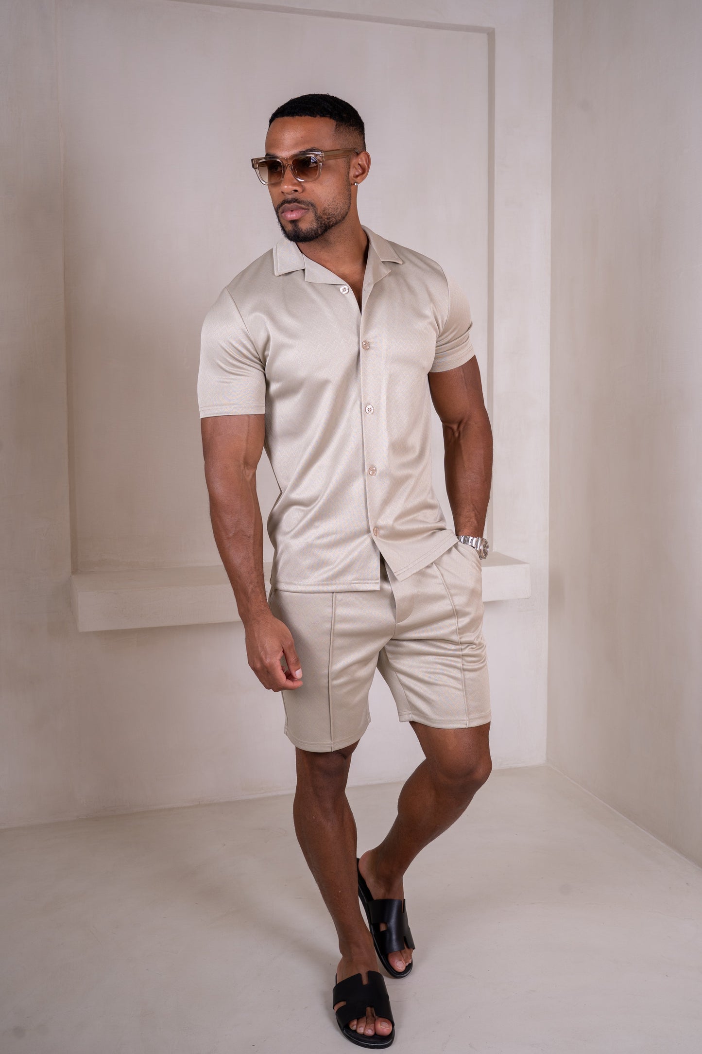 Interlock Shorts - Stone