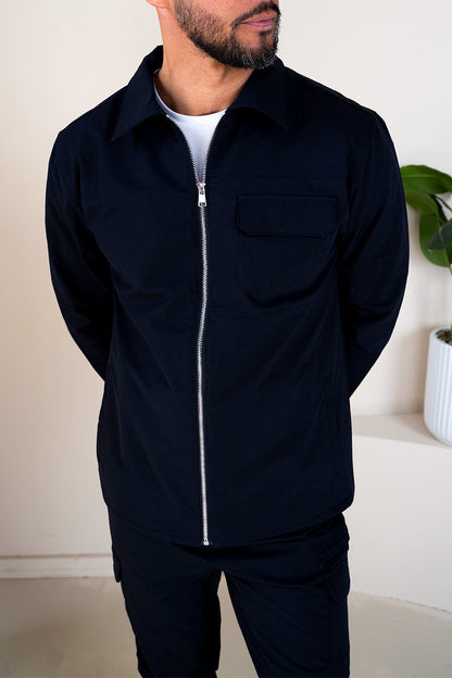 Premium Detail Cargo Jacket V2 - Navy
