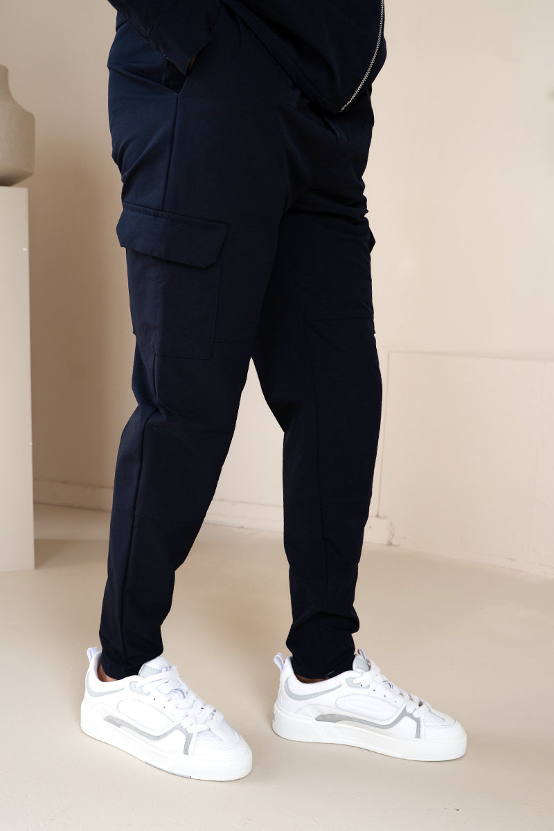 Premium Detail Cargo Pants V2 - Navy